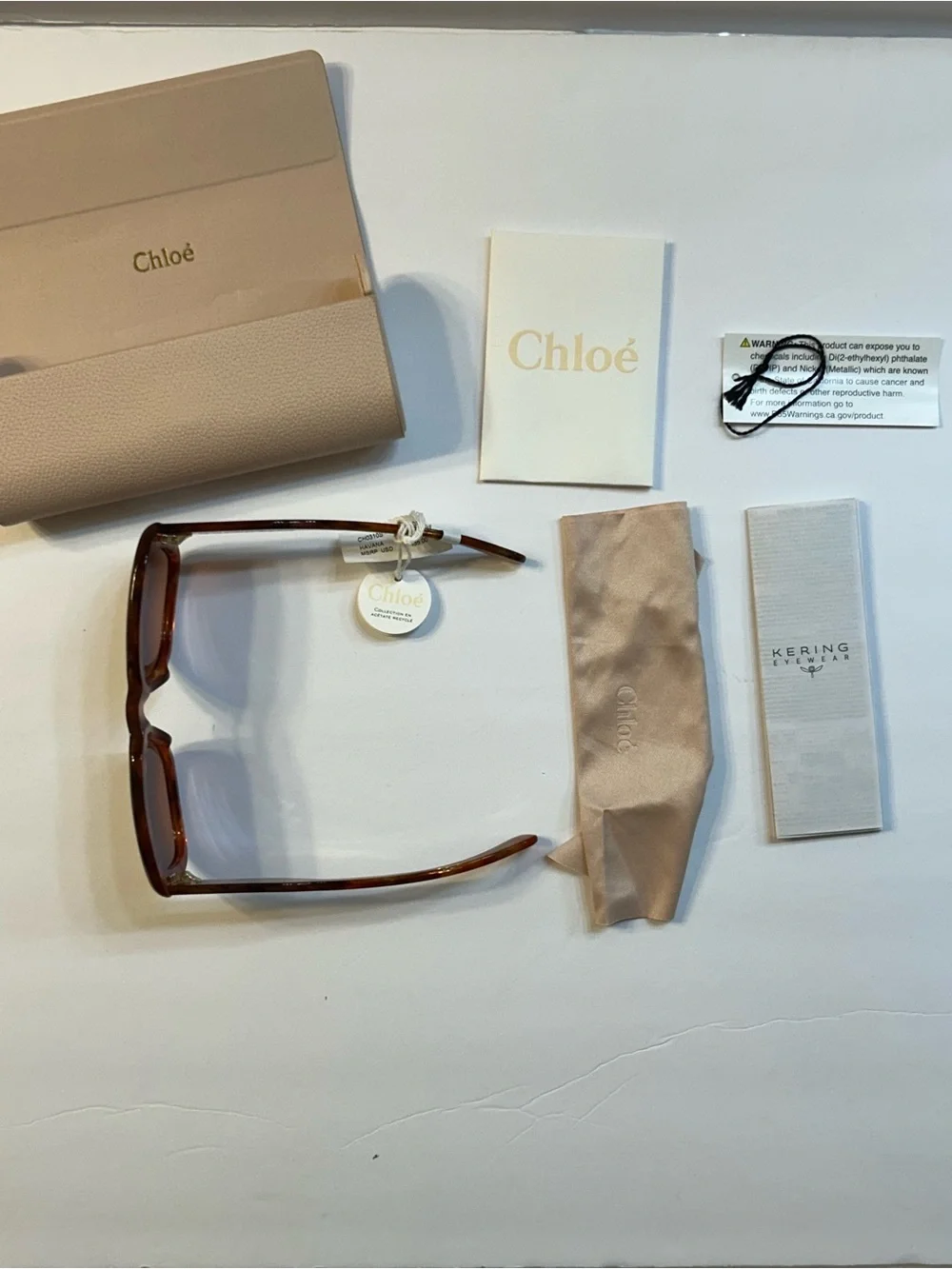 NWT Chloe Round Acetate Sunglasses in Smokey Havana